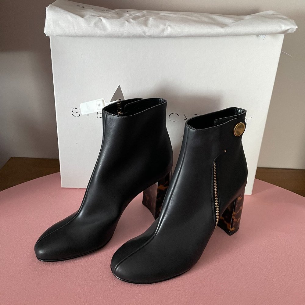 NWB Stella McCartney Tortoiseshell Heel Boot Sz 37